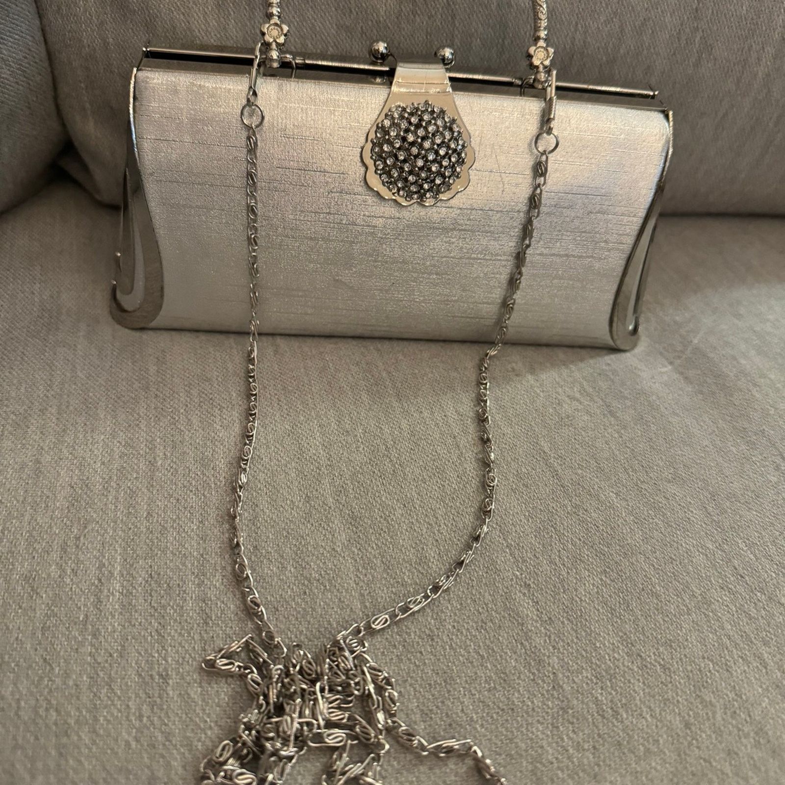 Other Silver clutch purse handbag Size ONE SIZE - 2 Thumbnail