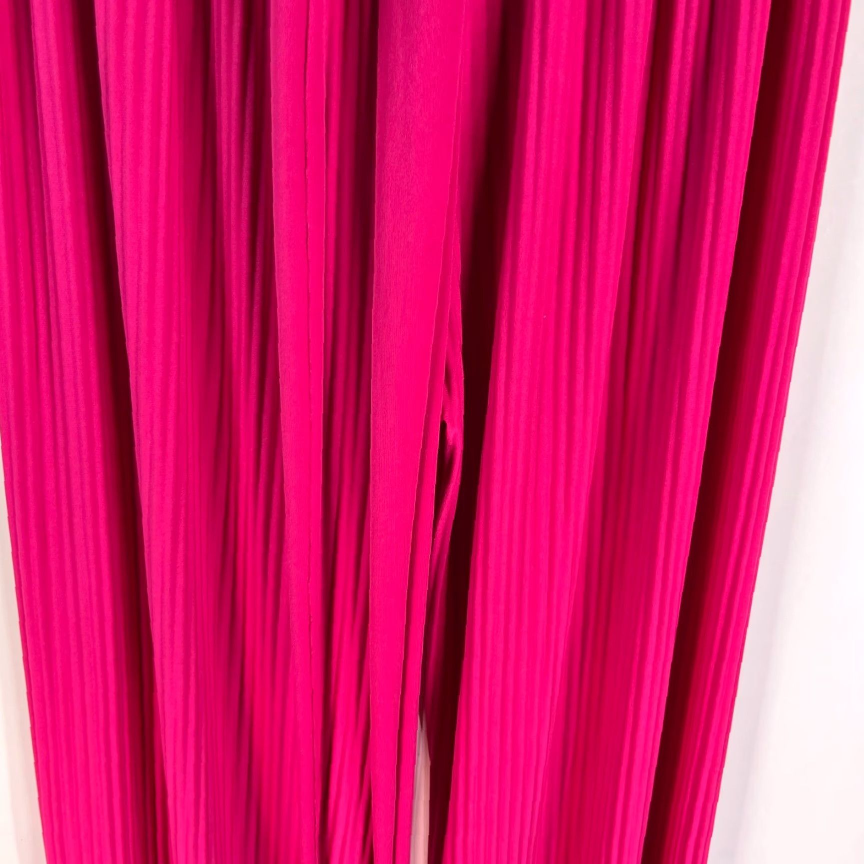 Pinko Knitted Pants Womens Wide Leg Pleated Belted Pink 26 France 26X30 Size 26" / US 2 / IT 38 - 3 Thumbnail