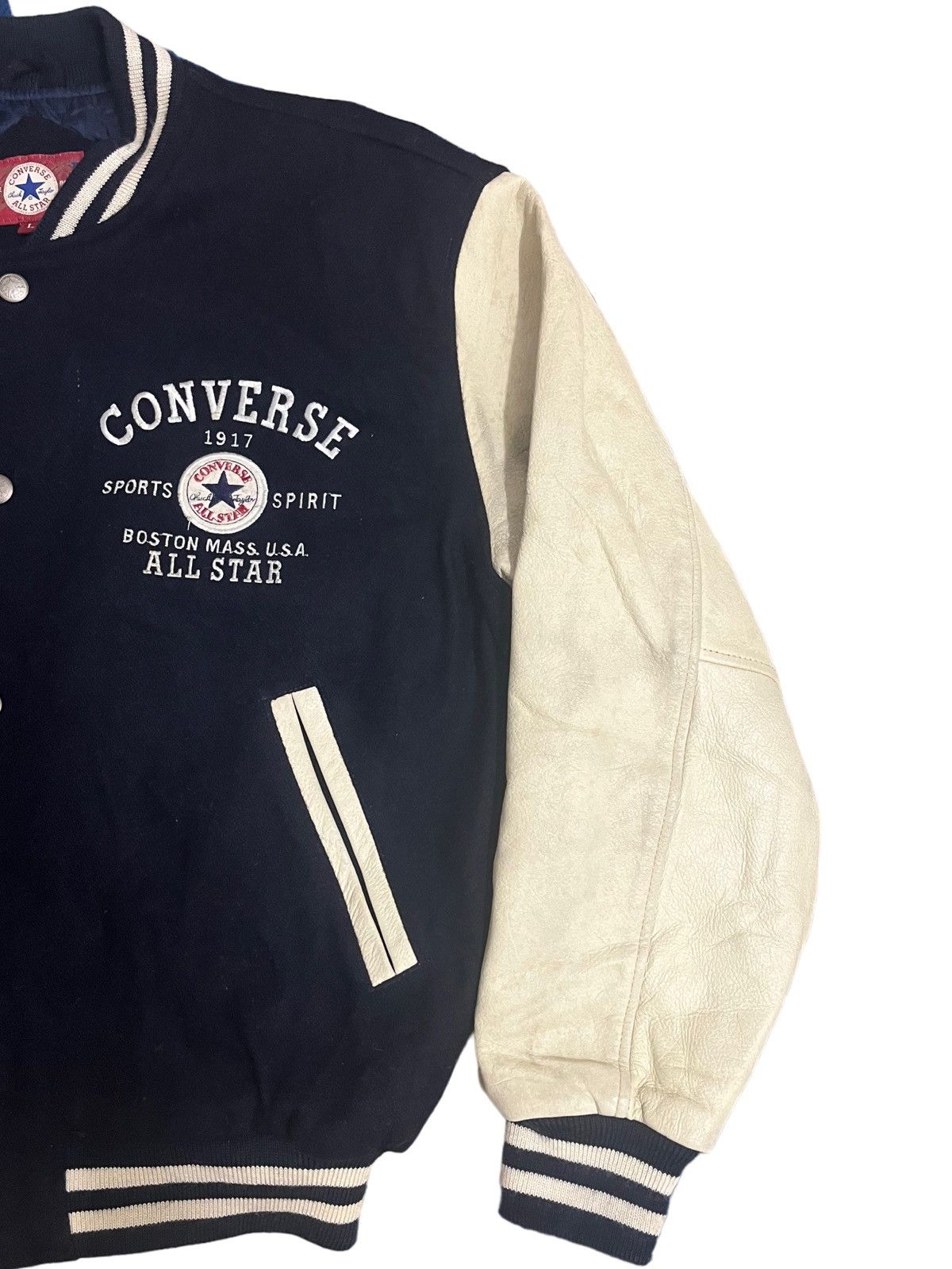Converse Converse Chuck Taylor Wool Leather Varsity Jacket Size US L / EU 52-54 / 3 - 4 Thumbnail