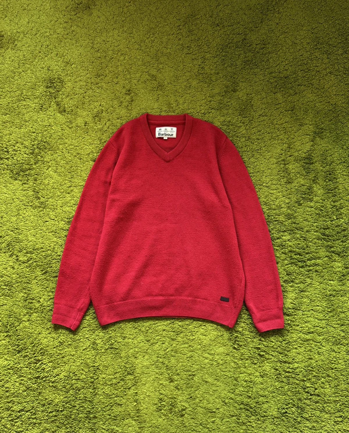 Barbour Barbour 100% wool red pullover sweater Size US L / EU 52-54 / 3 - 1 Thumbnail