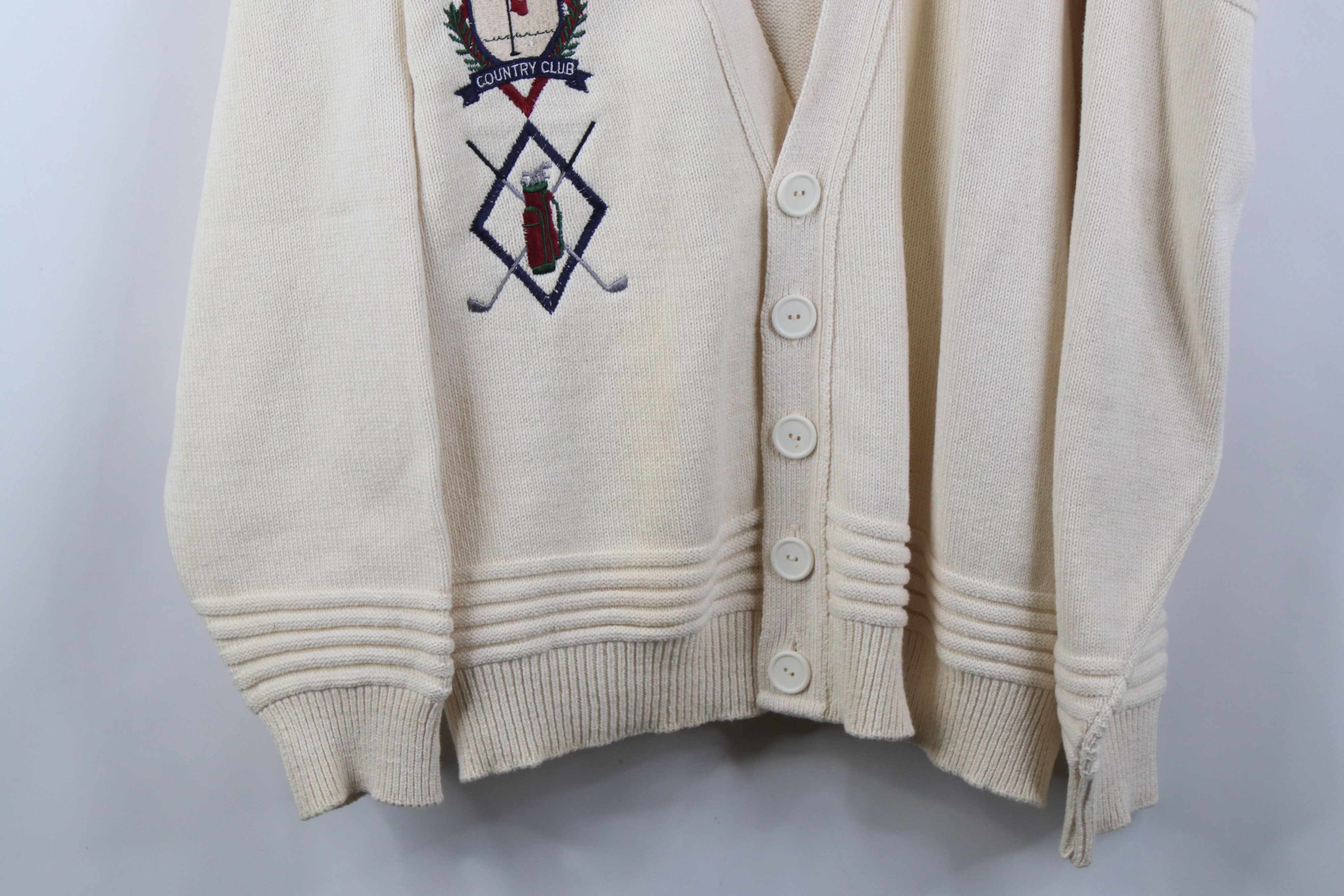 Vintage Vintage 90s Streetwear Cotton Knit Cardigan Sweater USA Size US XL / EU 56 / 4 - 3 Thumbnail