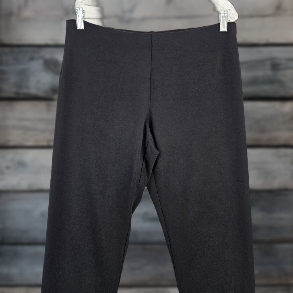 Eileen Fisher Eileen Fisher Pants Womens Ponte Knit Pull On Sz Medium Black Mid Rise Size 32" / US 10 / IT 46 - 1 Thumbnail