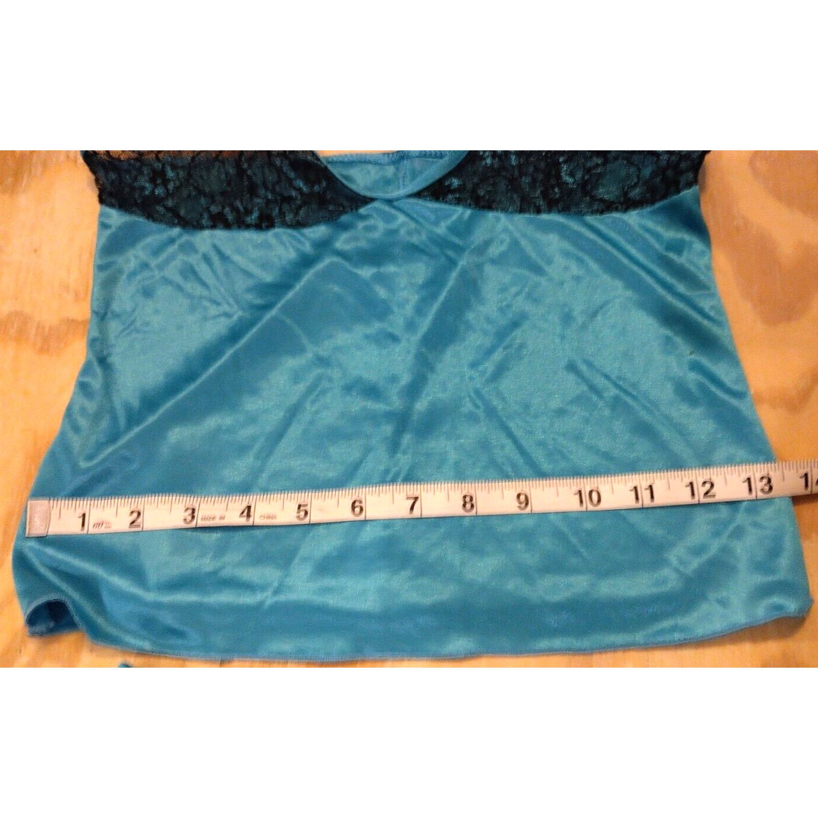 Other Shamah SM Turq. Blk Lace Cami & Shorts Sleep 2 Pc Pajama Set Size ONE SIZE - 3 Thumbnail