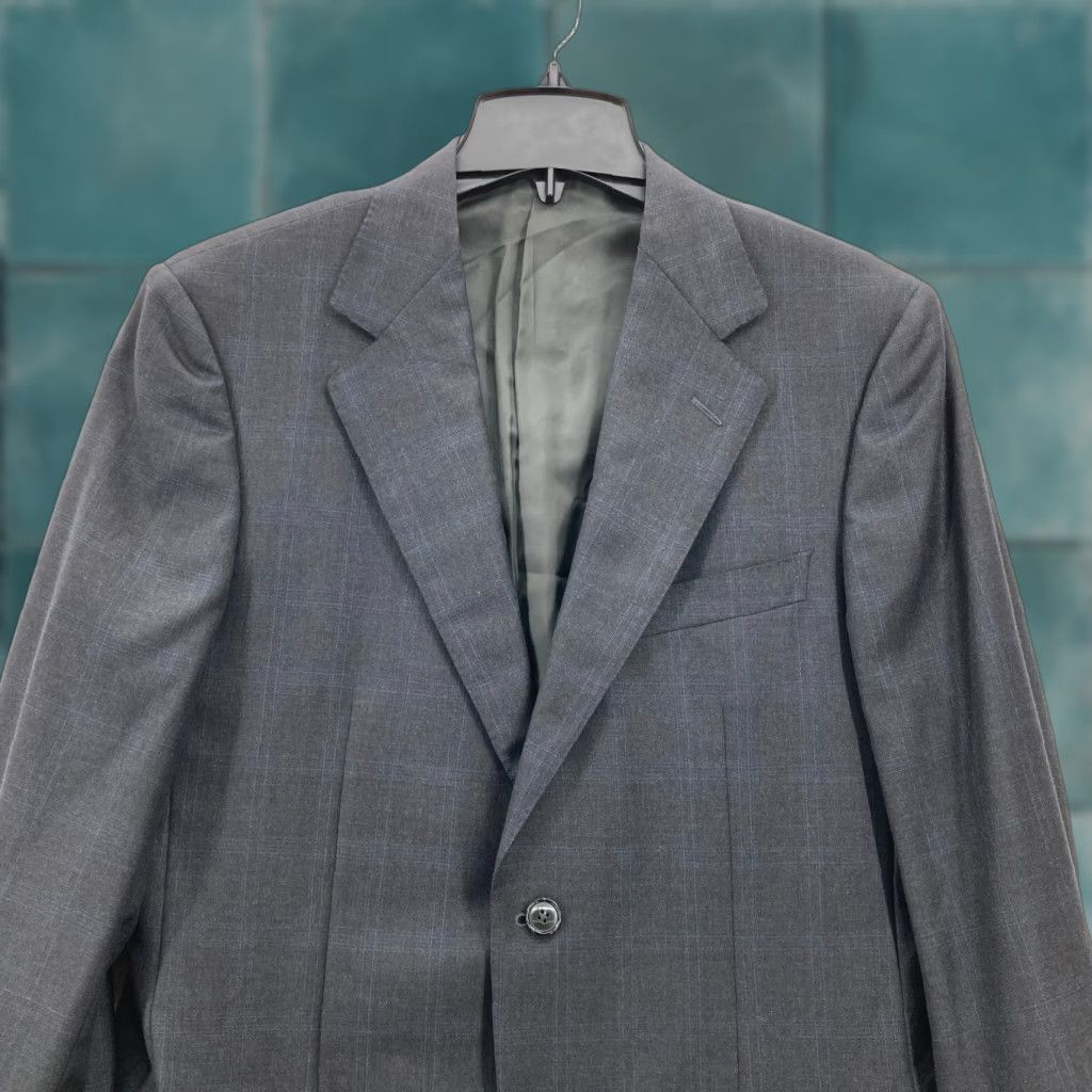 Ermenegildo Zegna Ermenegildo Zegna Blazer Sport Coat Mens 40 Gray Plaid Wool 2 Button Switzerland Jacket Coat Blazer Mens 40 Gray Plaid Wool Switzerland Size 40R - 1 Thumbnail