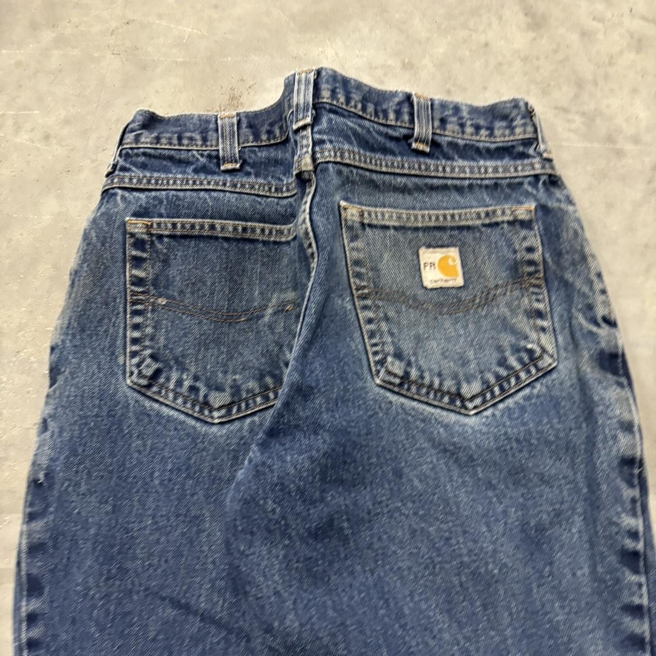 Carhartt × Vintage Crazy Vintage Y2K/2000s Grunge Dark Wash Carhartt Workwear Denim Jeans! Size US 30 / EU 46 - 7 Thumbnail