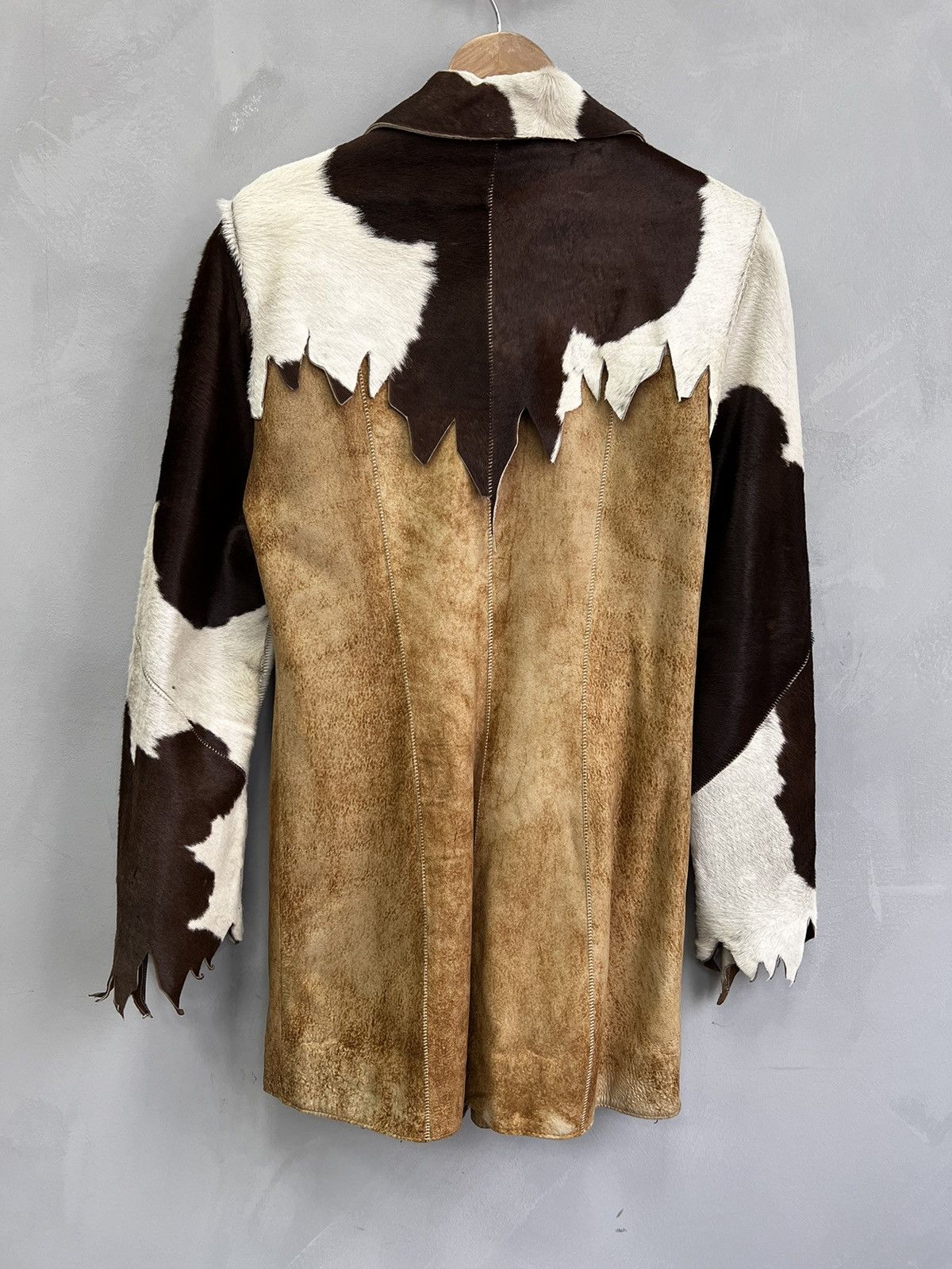 Japanese Brand × Le Grande Bleu (L.G.B.) SALE✅✅LEATHER COAT cow vintage leather made in italy 90's Size S / US 4 / IT 40 - 9 Thumbnail