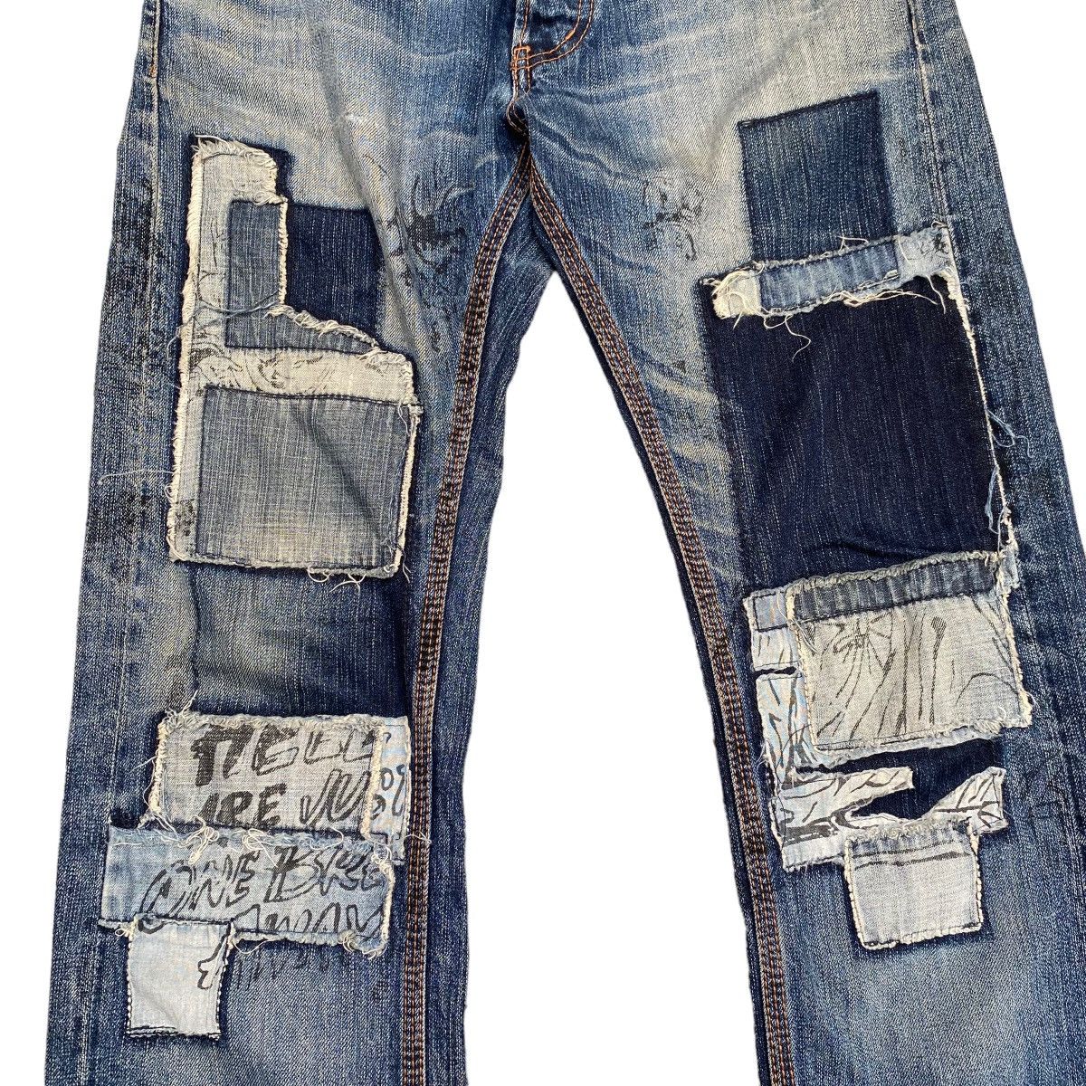 Andy Warhol × Levi's Rare 21/250 Levi's X Andy Warhol Factory Patchwork Denim Size US 28 / EU 44 - 3 Thumbnail