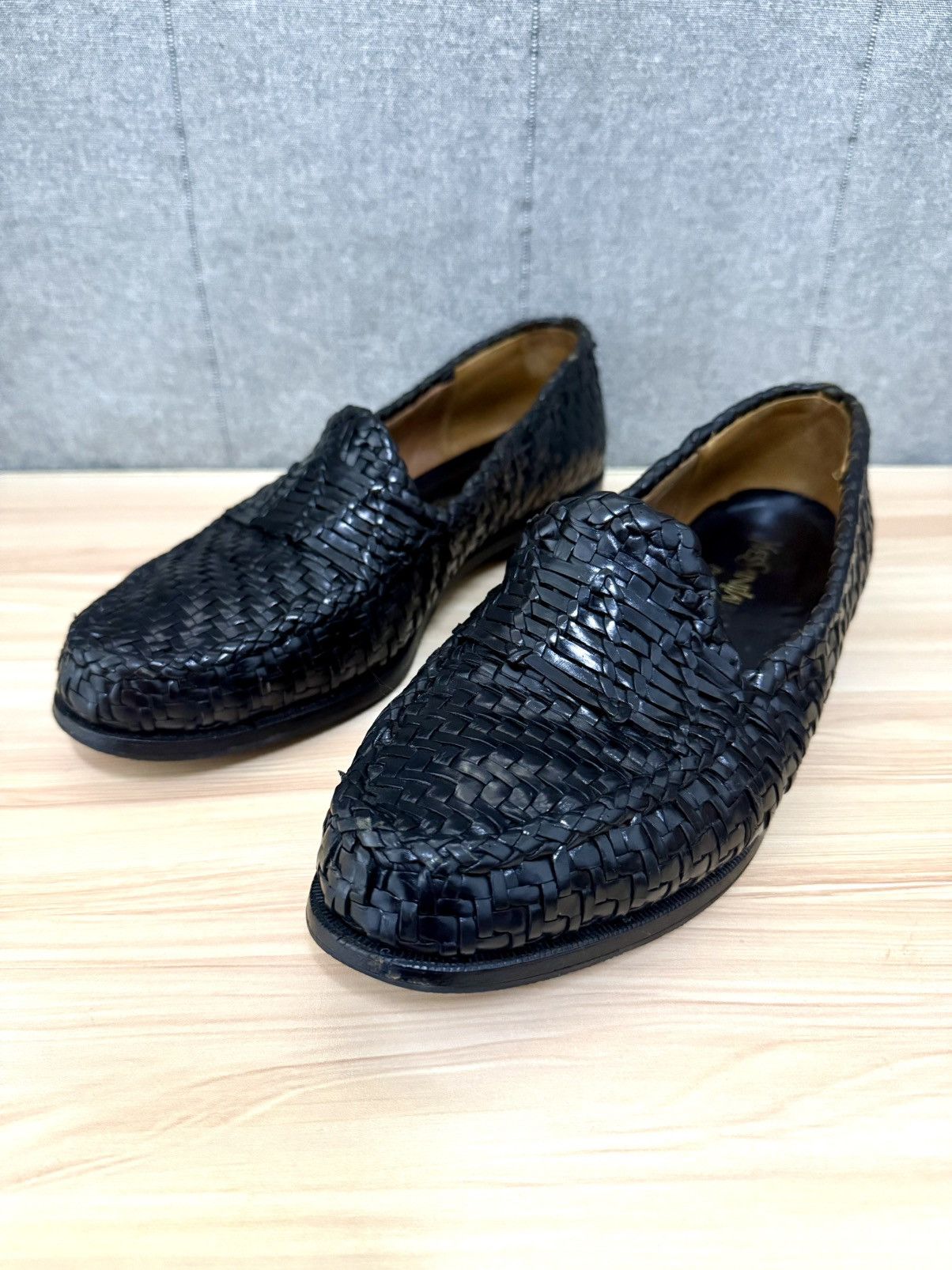 Yves Saint Laurent Yves saint laurent Black Woven Leathers loafers Size US 7 / EU 40 - 3 Thumbnail