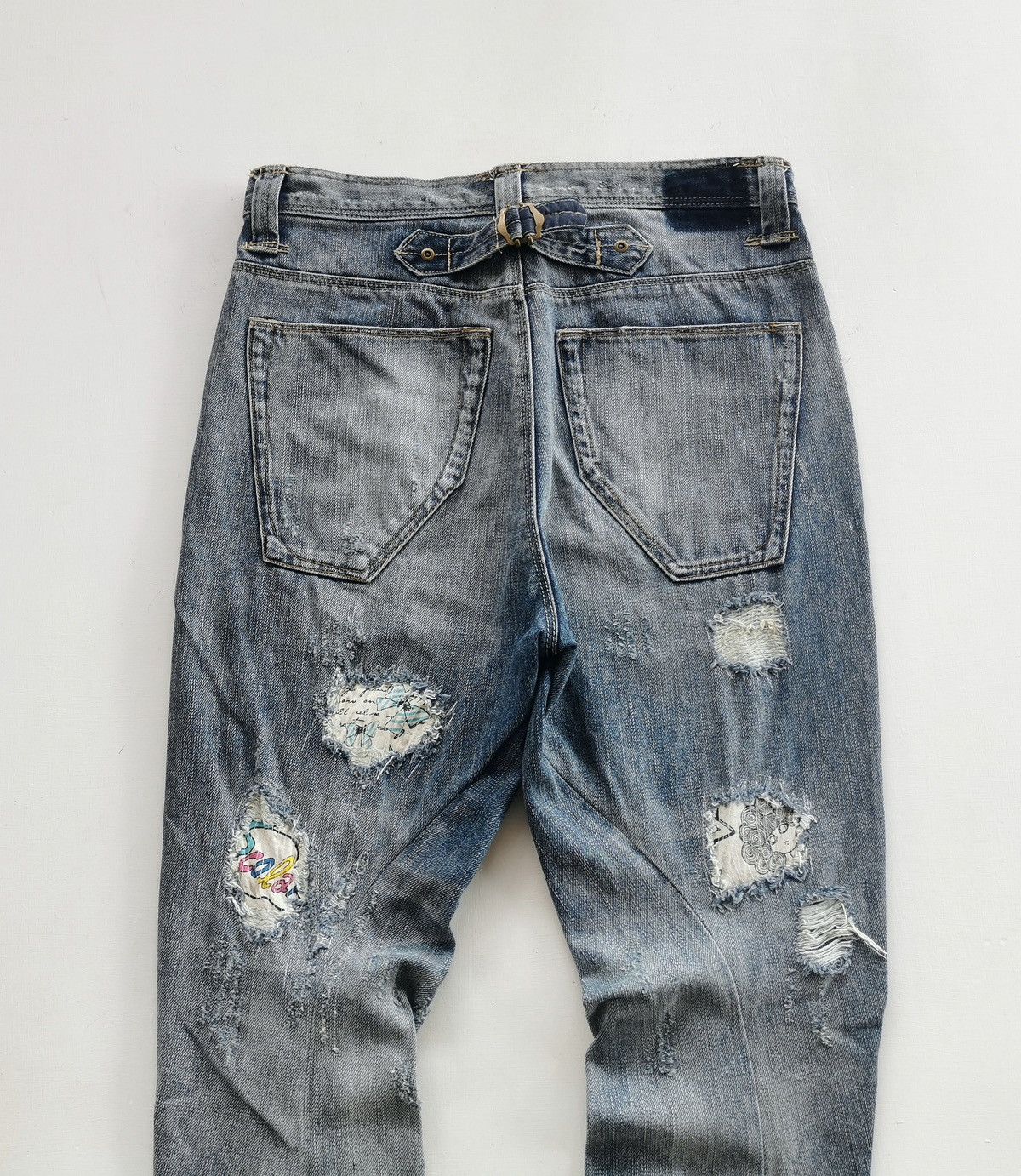 Anime Bit Blue x Scolar Twist Legs Denim Jeans Size US 30 / EU 46 - 6 Thumbnail
