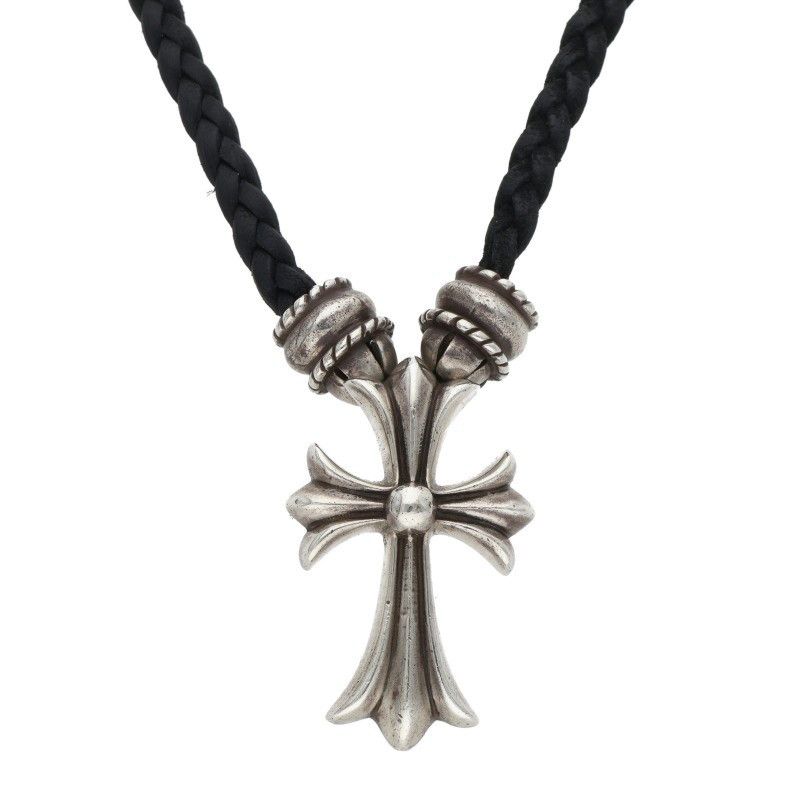 Chrome Hearts Small double CH cross pave diamond pendant 18K DBL