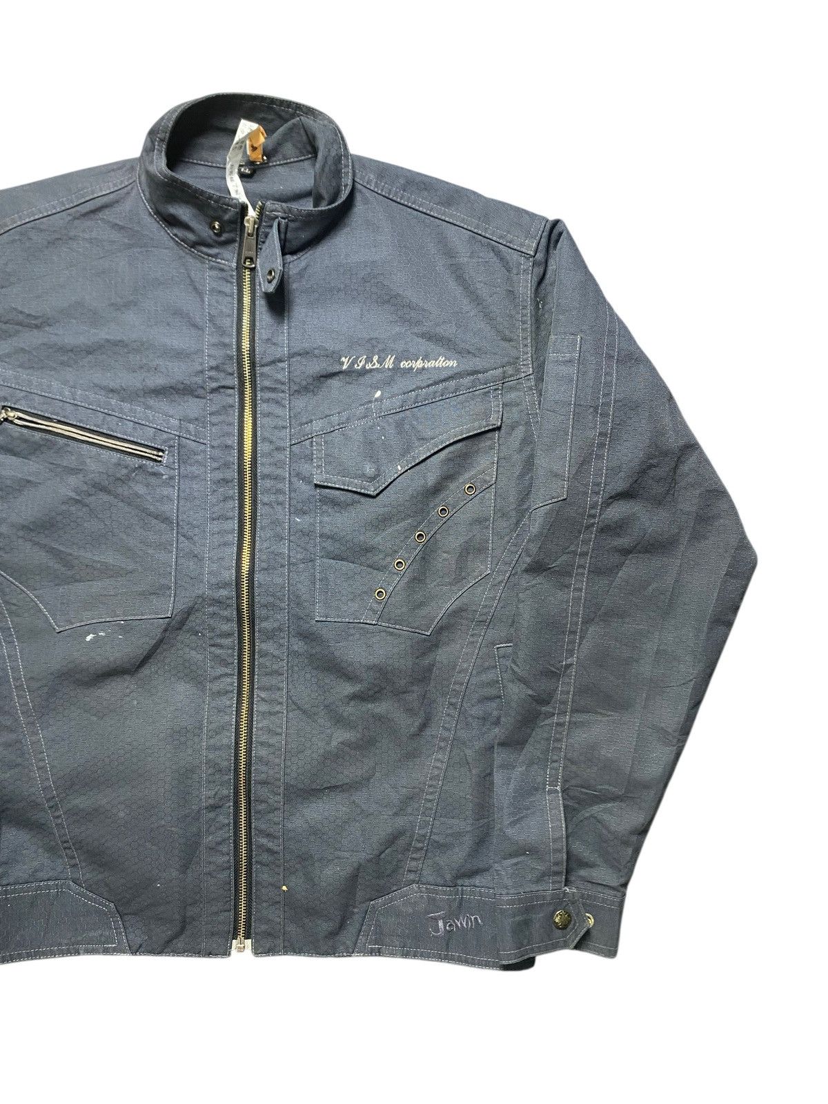 Japanese Brand VINTAGE JACKET JAWIN ZIPPER WORKSHIRT Size US L / EU 52-54 / 3 - 3 Thumbnail