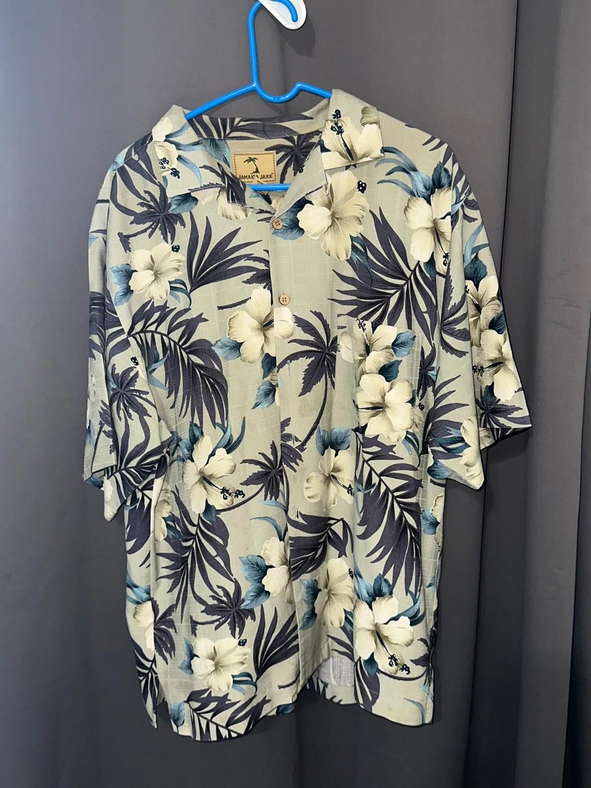 Designer Jamaica Jaxx 100% Silk Shirt L Size 42R - 2 Thumbnail