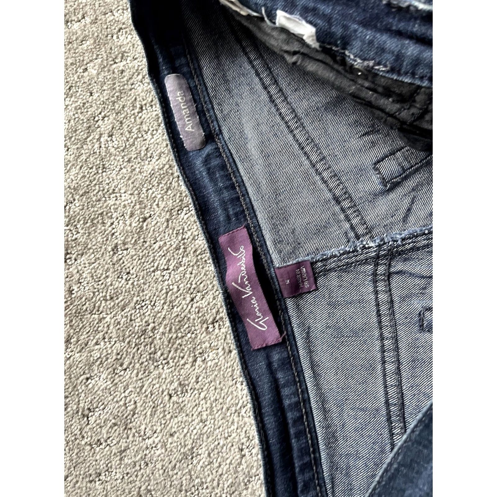 Gloria Vanderbilt Gloria Vanderbilt Amanda Jeans Straight Women 16 Blue Denim 28 In Inseam Medium Wash Regular Rise Size 38" / US 16 / IT 52 - 5 Thumbnail