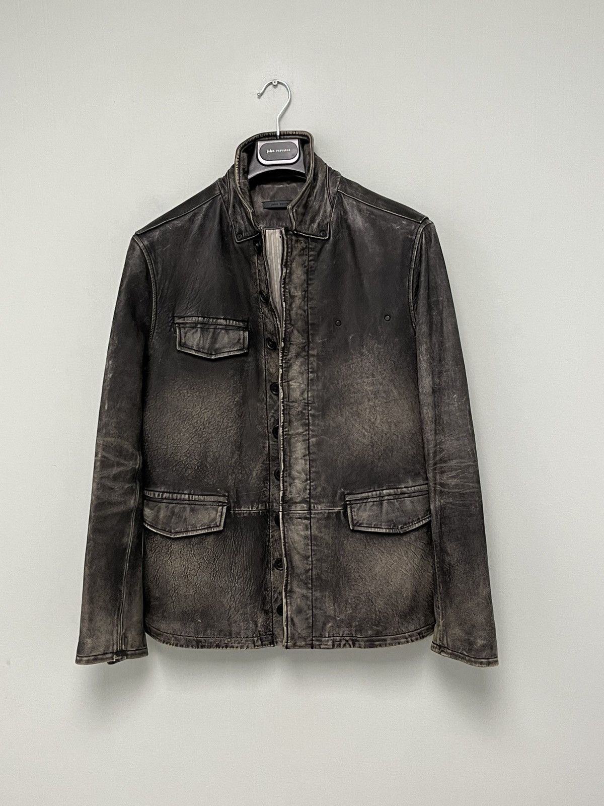 John Varvatos Distressed Moto Jacket size EU 48 USA 38. Size US M / EU 48-50 / 2 - 3 Thumbnail