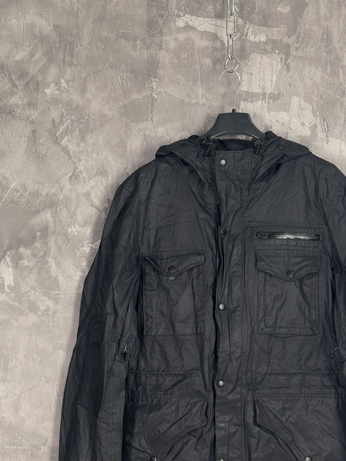 Allsaints × Japanese Brand Allsaints Black Windproof Y2K Archival 90s Vintage Jacket Size US S / EU 44-46 / 1 - 3 Thumbnail