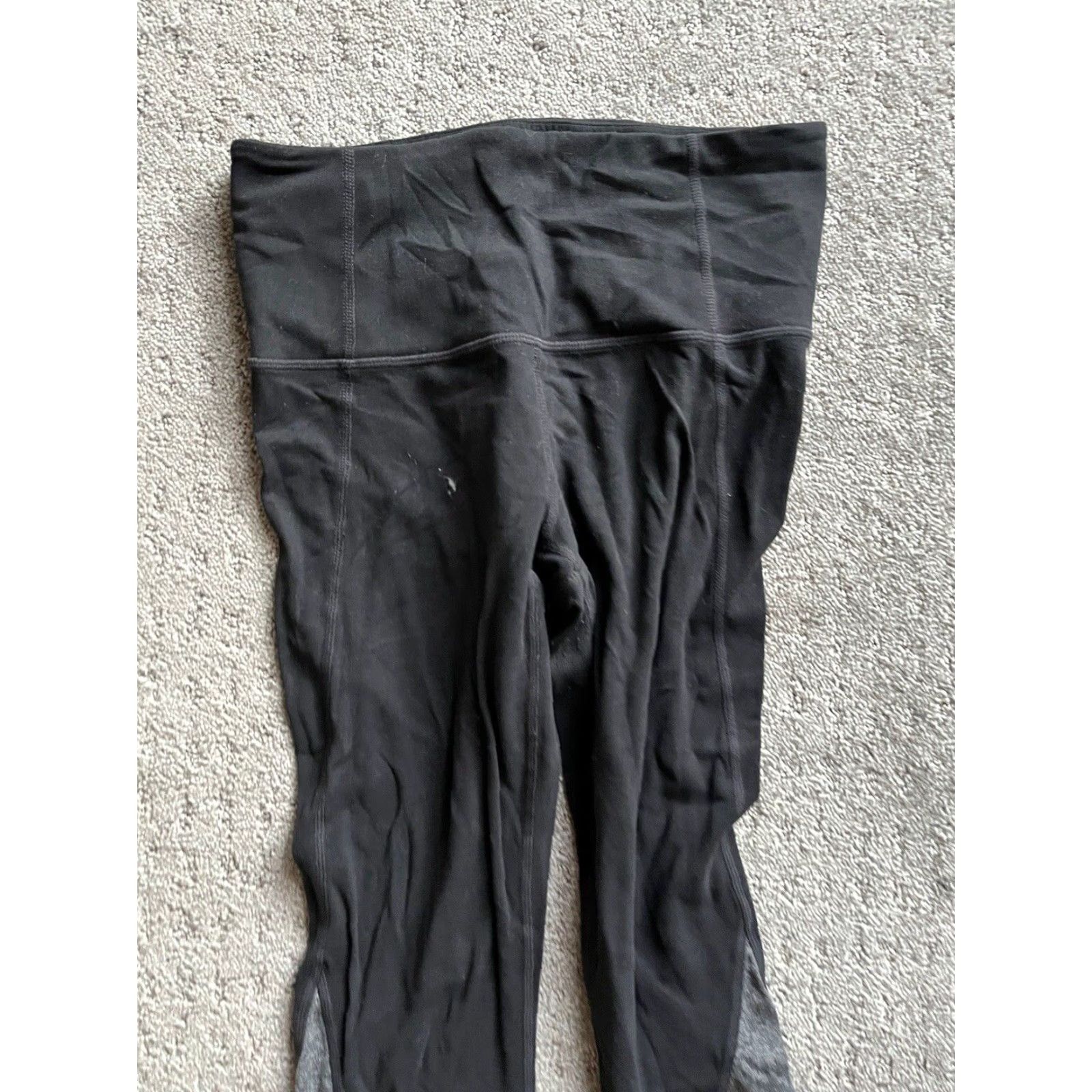Athleta ATHLETA Black Striped Compression Leggings Women’s XS Activewear Size 26" / US 2 / IT 38 - 2 Thumbnail