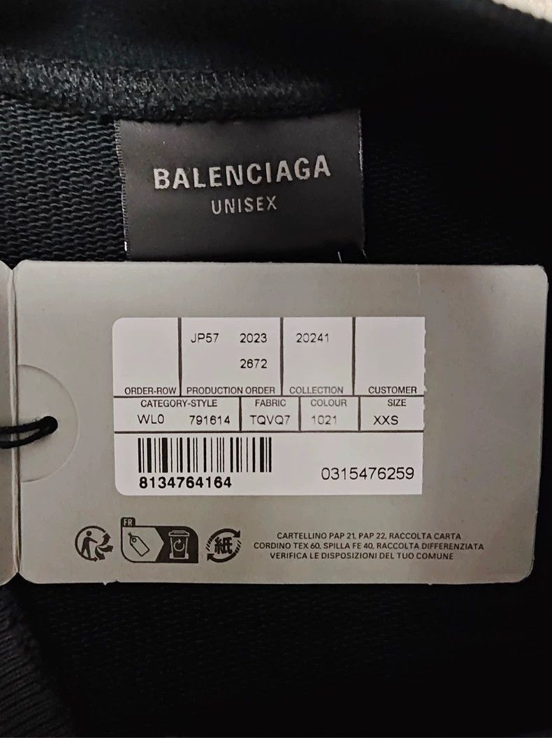 Balenciaga Balenciaga 23 FW 2-in-1 tape 3 B to make old hoodies 2502-N Size US XXS / EU 40 - 5 Thumbnail