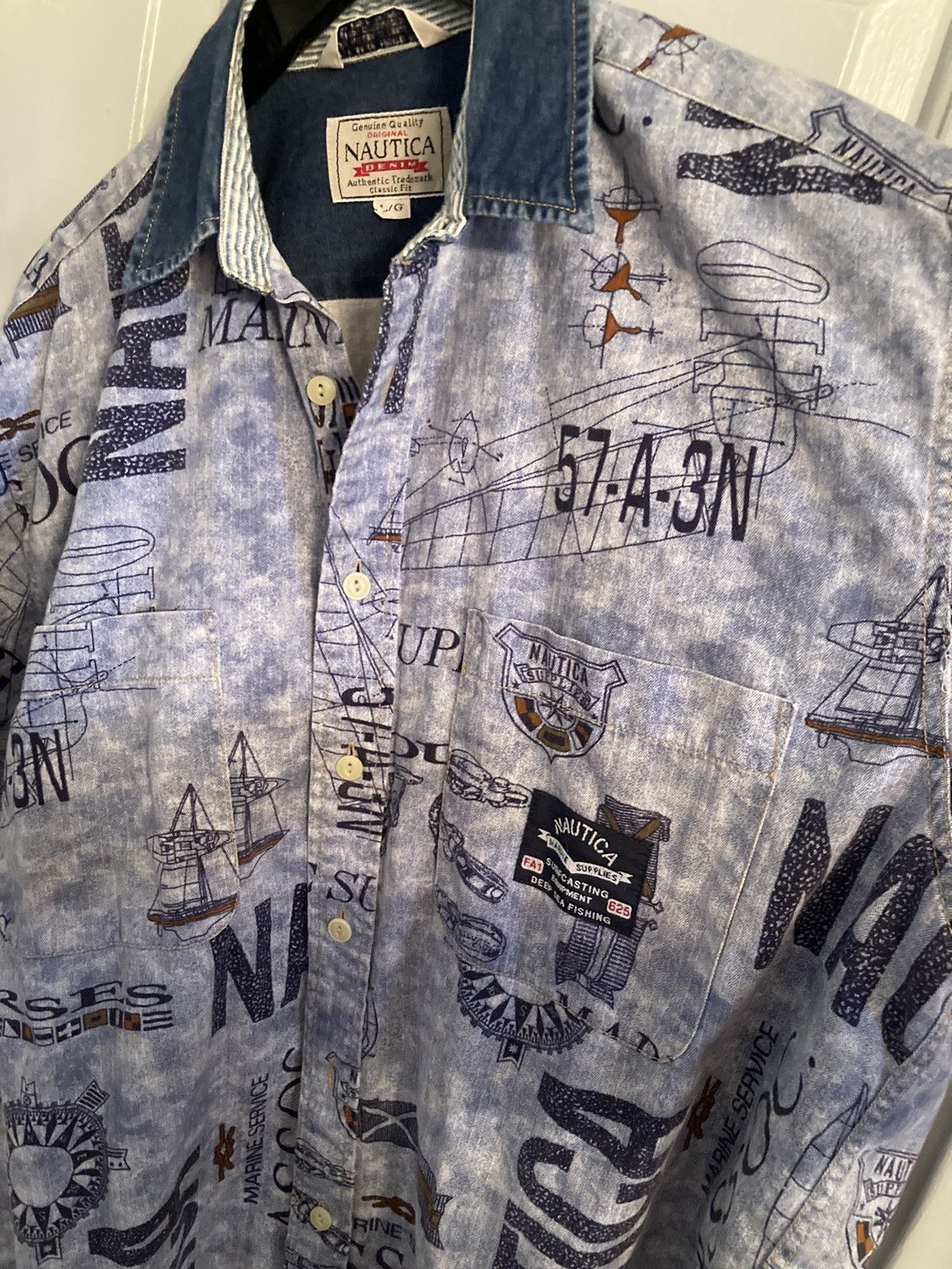 Nautica × Vintage VTG 90s NAUTICA Marine Supplies Surfcasting Equipment XL Size US XL / EU 56 / 4 - 2 Thumbnail