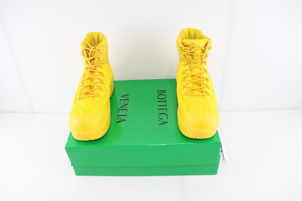 Bottega Veneta o1rshd1 Puddle Bomber Fabric Boots in Egg Yolk Color Size US 8 / EU 41 - 12 Thumbnail