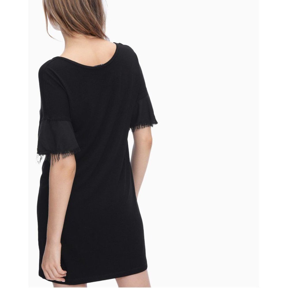 Splendid NWT New $138 Splendid Rayon Jersey Flutter Sleeve Dress Bla Size S / US 4 / IT 40 - 2 Thumbnail