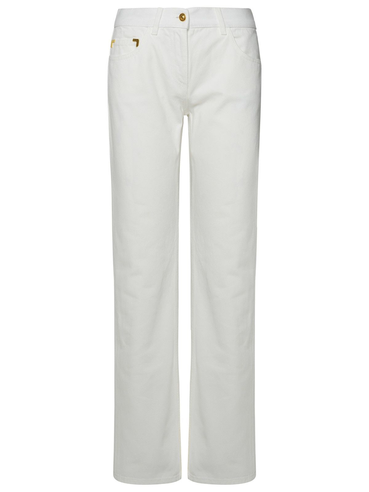 image of Palm Angels White Cotton Jeans, Women's (Size 25)