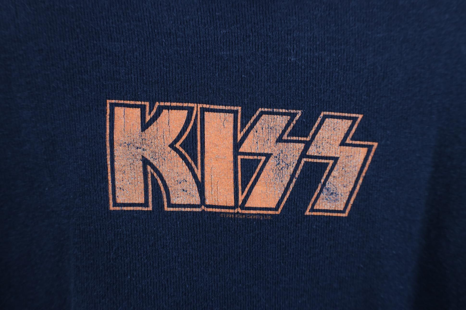 Vintage Vintage 90s Kiss Band Halloween Pumpkin Ribbed Knit T-Shirt Size L / US 10 / IT 46 - 11 Thumbnail