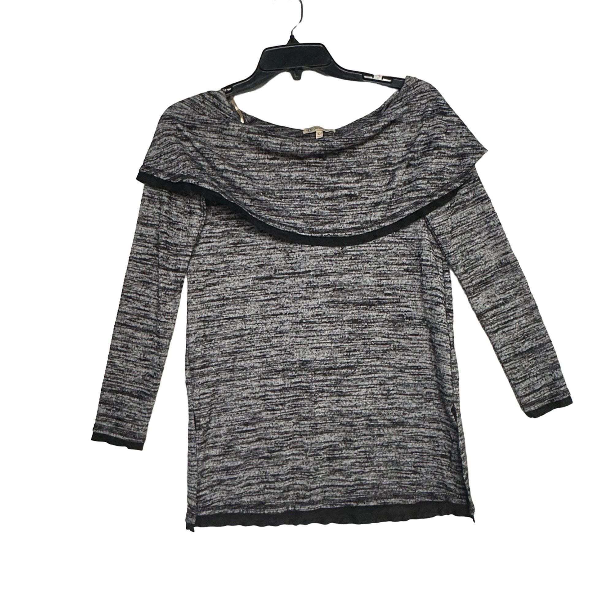 Other ✨Democracy XS Womens Large Cowl Neck Knit Top Tunic Gray Bla Size XS / US 0-2 / IT 36-38 - 1 Thumbnail