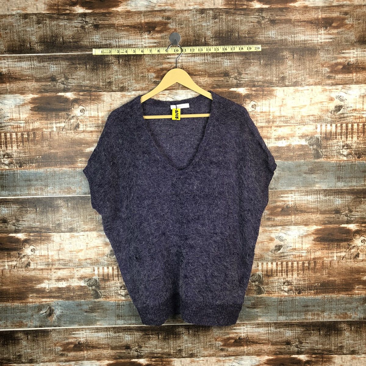 Homespun Knitwear × Japanese Brand Grove Dark Blue mohair shaggy Knitwear #A1891 Size L / US 10 / IT 46 - 1 Thumbnail