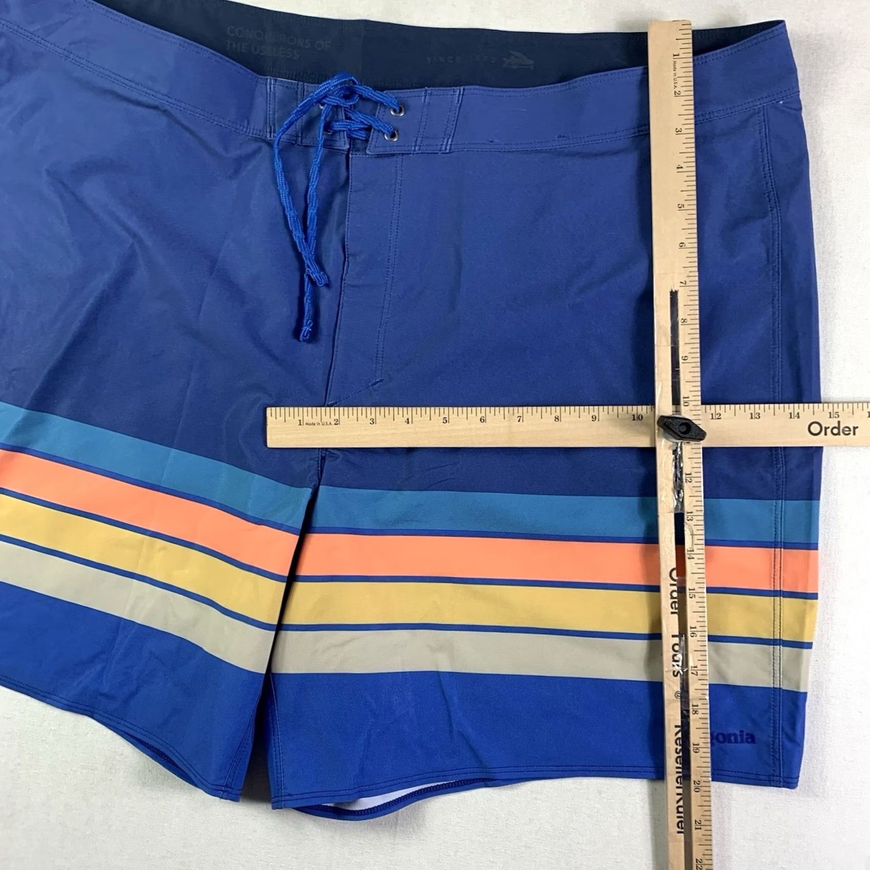 Patagonia Patagonia Board Shorts Men 44 Blue Striped Surf Swim Beach Mens Size US 44 / EU 60 - 5 Thumbnail