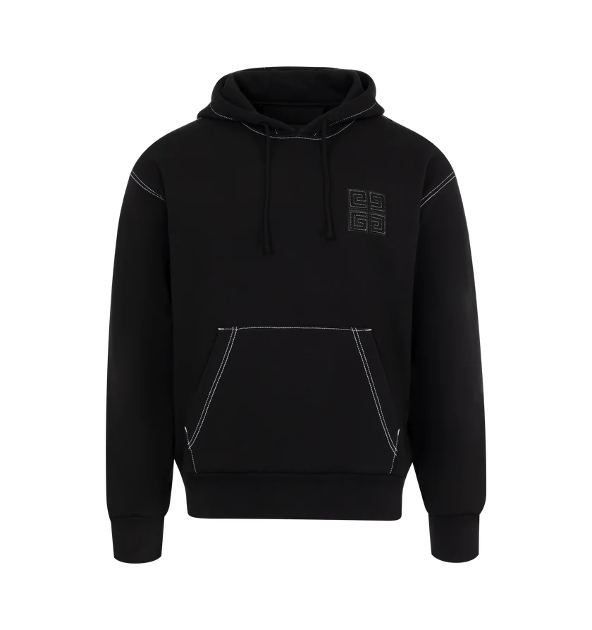 Givenchy o1h1sh10525 Boxy Fit 4G Embroidered Hoodie in Black Size US XXL / EU 58 / 5 - 1 Thumbnail