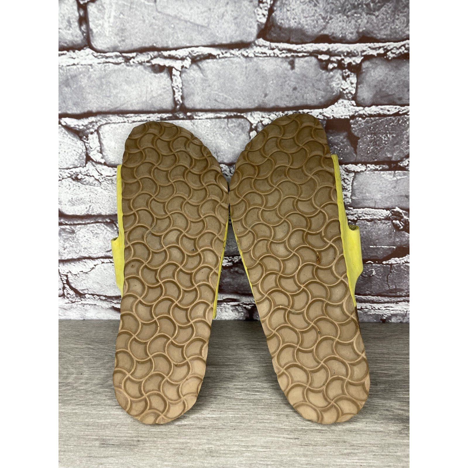 Other Sanosan Yellow Leather Arizona Slides Casual Cork Sandals Wo Size US 9.5 / IT 39.5 - 24 Thumbnail