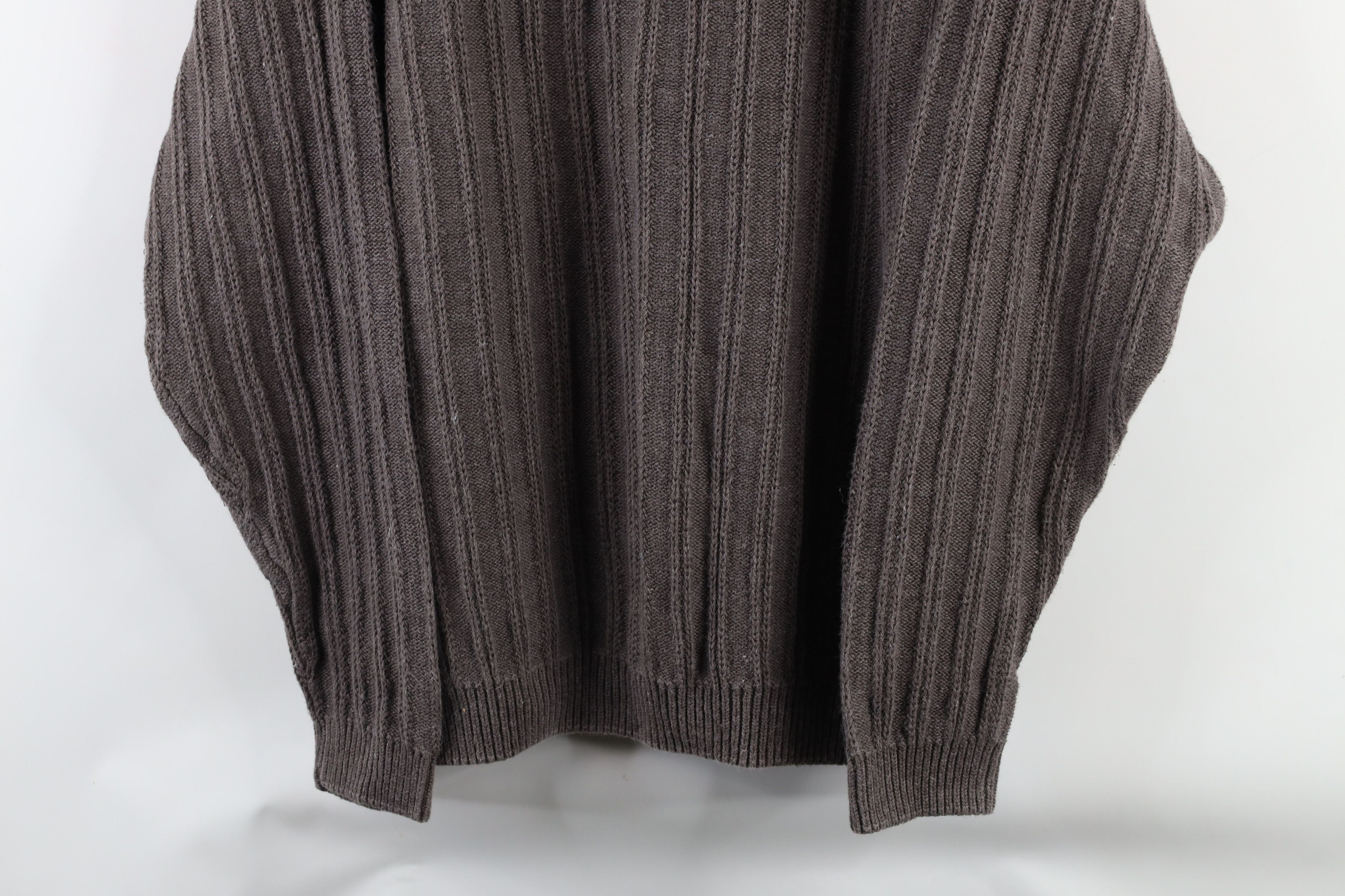 Vintage Vintage 90s Streetwear Blank Chunky Ribbed Knit Sweater Gray Size US XL / EU 56 / 4 - 3 Thumbnail