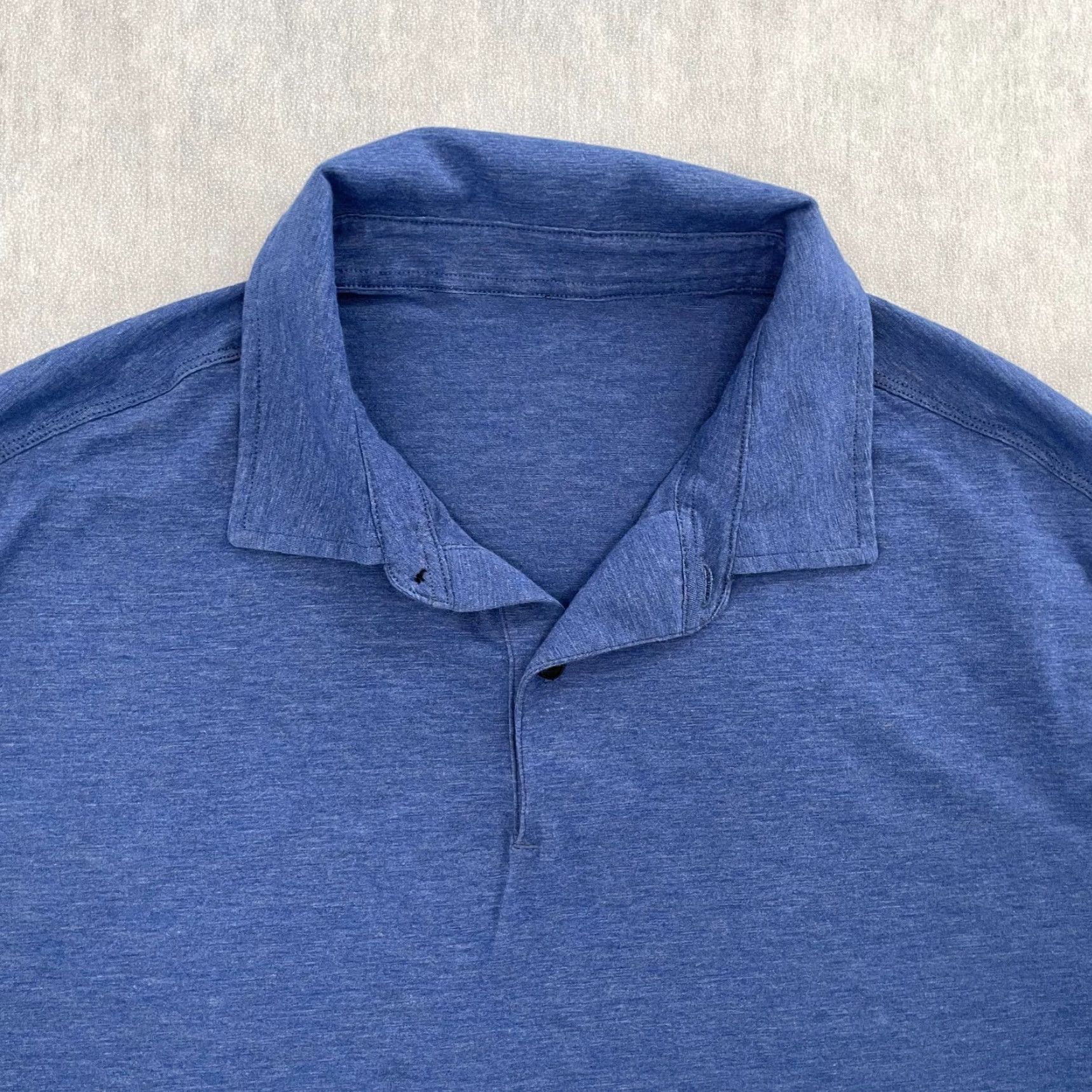 Lululemon Lululemon Tech Polo Shirt Adult Large Blue Short Sleeve Activewear Mens Size US L / EU 52-54 / 3 - 3 Thumbnail
