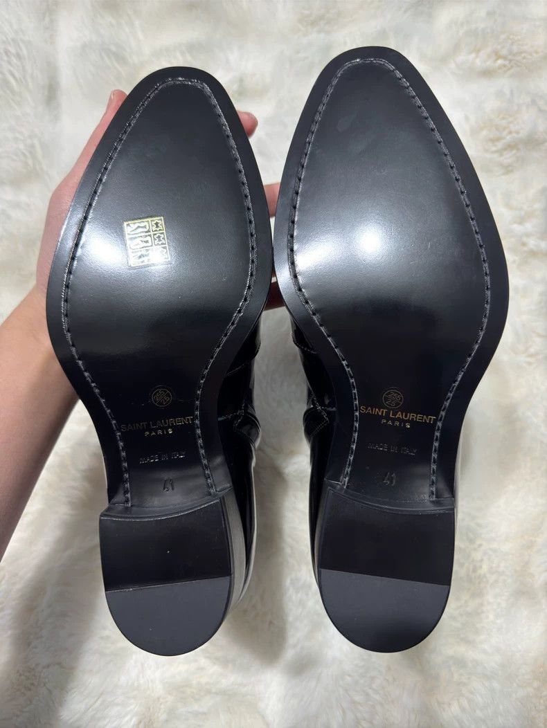Saint Laurent Paris Saint Laurent Paris Patent Leather Show Men's Boots 2505-Ne Size US 8 / EU 41 - 4 Thumbnail