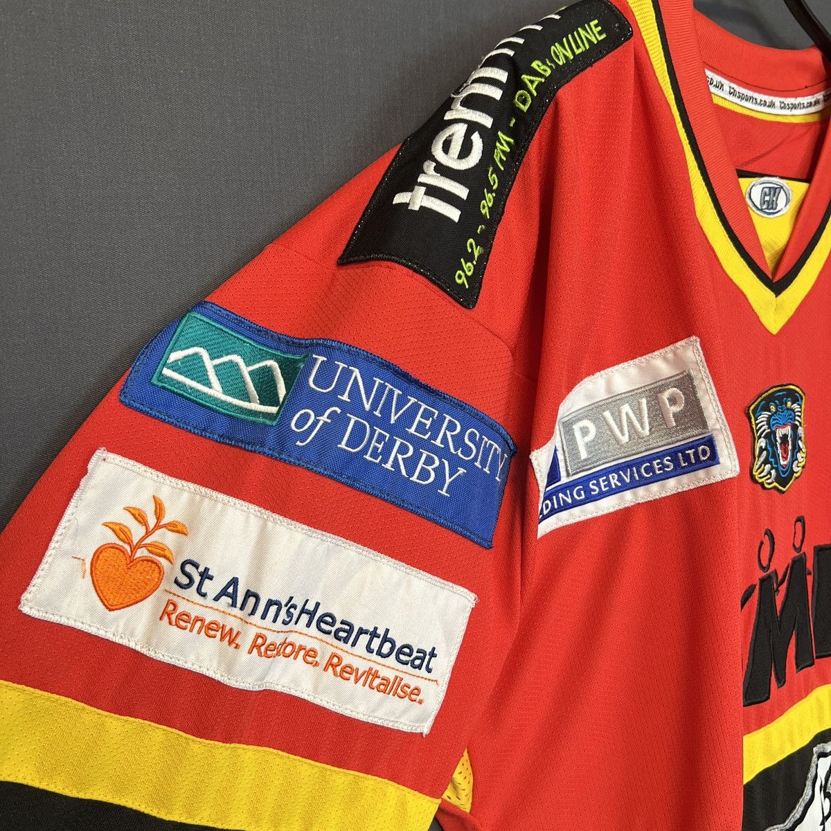 NHL Nottingham Panthers 2008 - 2009 alternate Game Worn Jersey Size US M / EU 48-50 / 2 - 3 Thumbnail