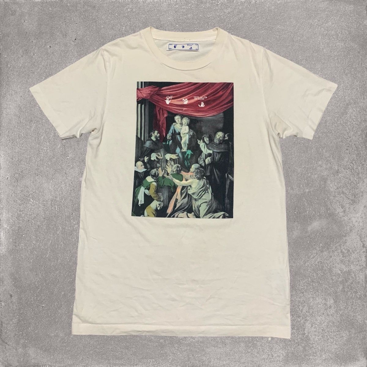 Off-White Off White Medium Caravaggio Arrows White Tee Virgil Abloh Size US M / EU 48-50 / 2 - 1 Thumbnail