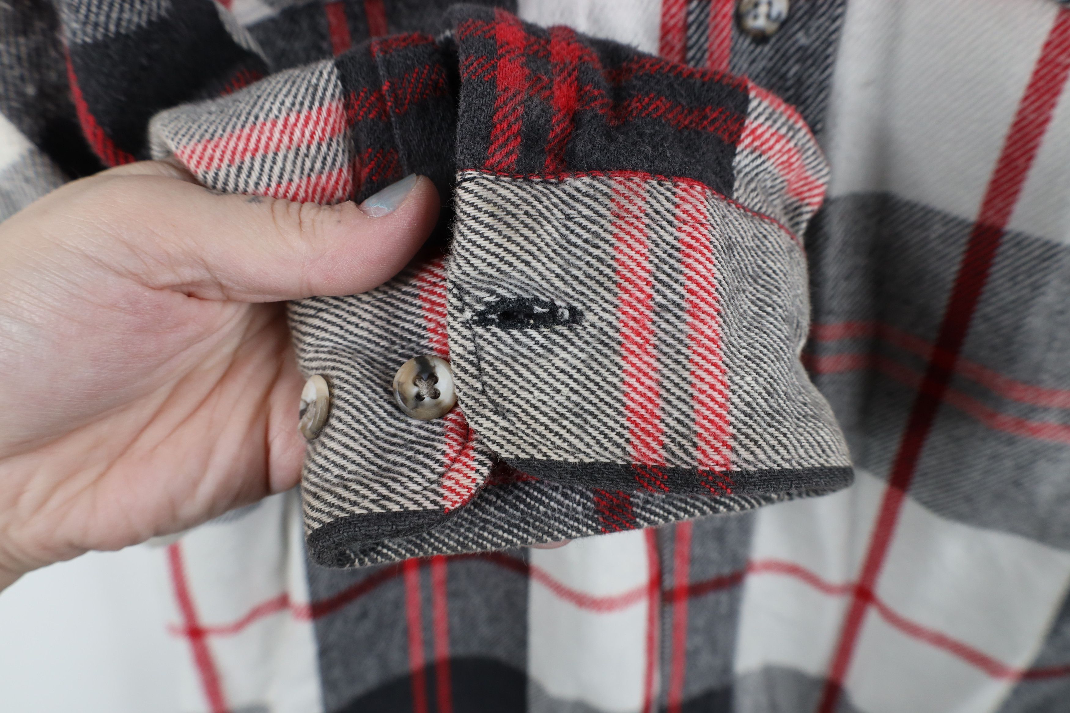 Vintage Vintage 90s Streetwear Heavyweight Flannel Button Shirt USA Size US XL / EU 56 / 4 - 4 Thumbnail