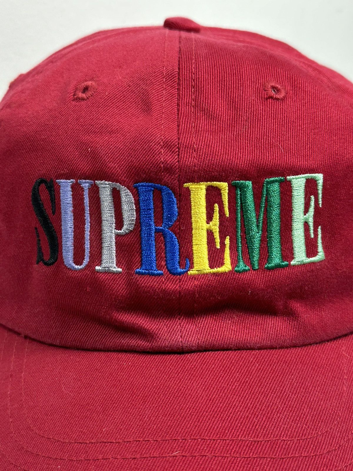 Supreme Supreme Multi Color Logo 6-Panel Cap Hat Size ONE SIZE - 2 Thumbnail