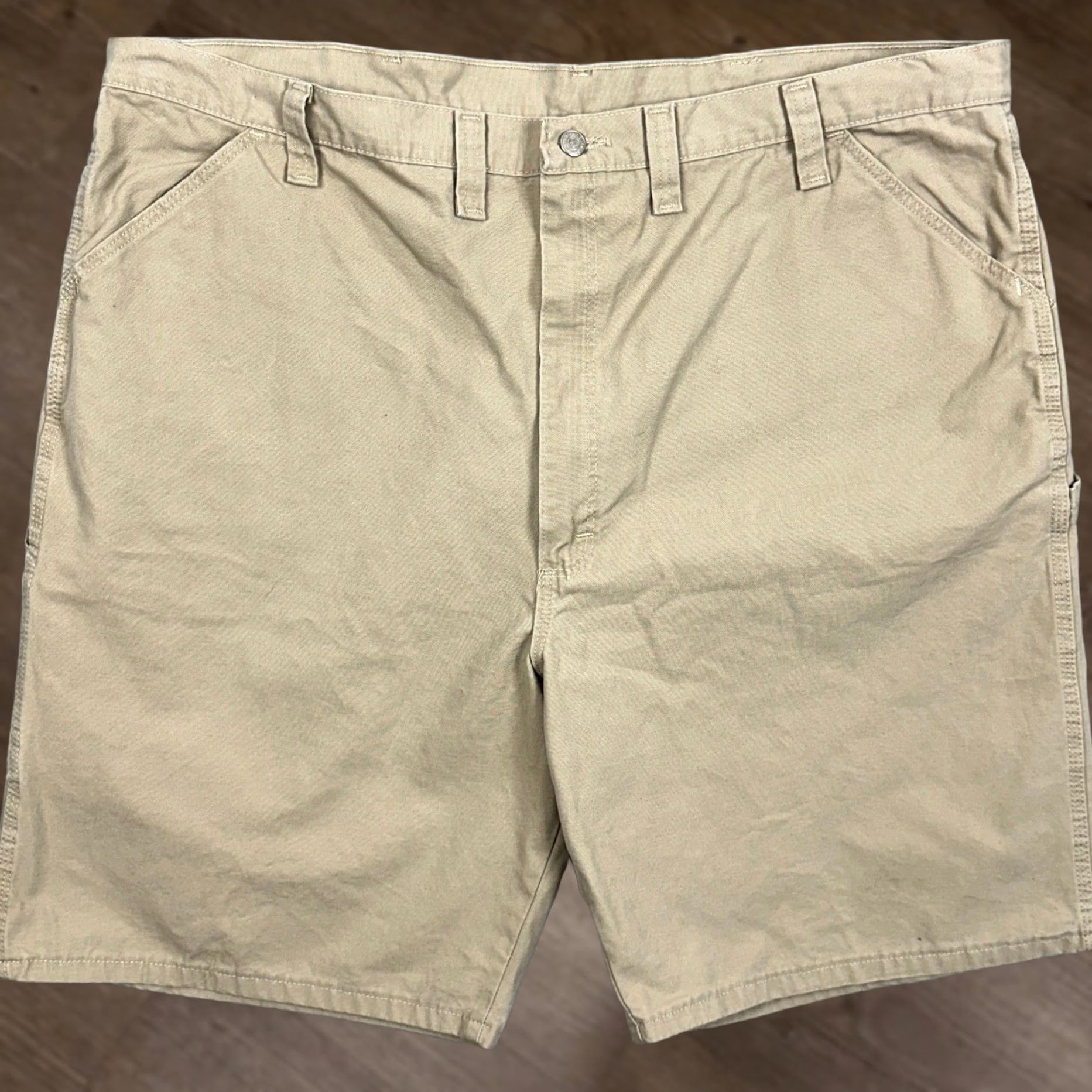 Wrangler Wrangler Mens Carpenter Shorts 46 Tan Utility Flat Front Pockets Size US 30 / EU 46 - 1 Thumbnail