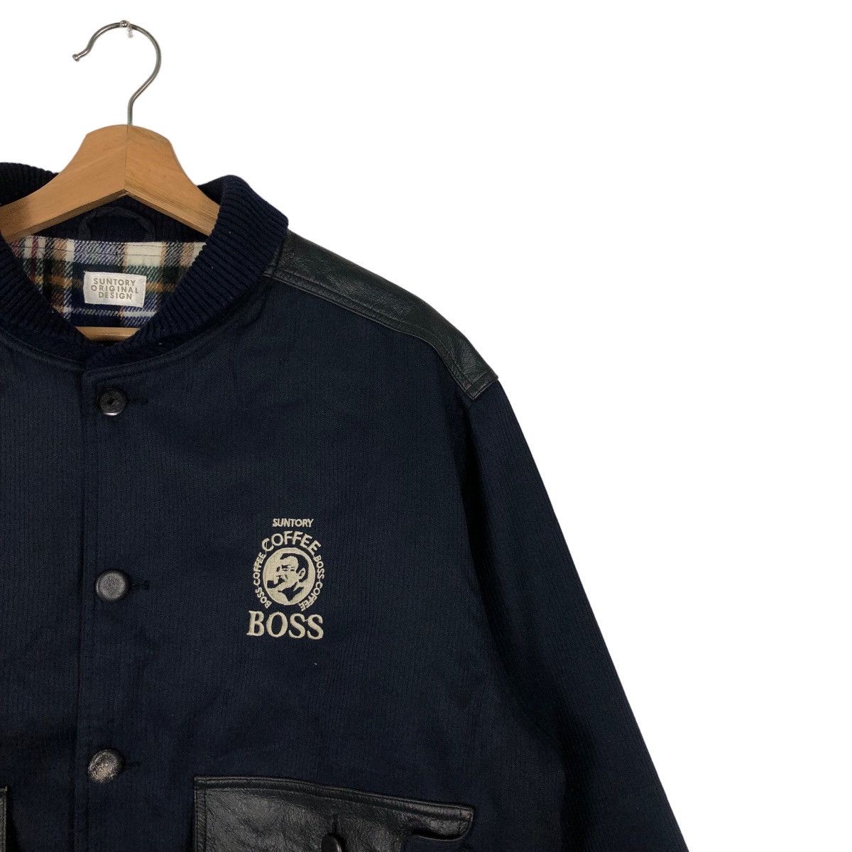 Japanese Brand 🔥90s Vintage Wool Bomber Jacket Suntory Coffee Boss Blanket Size US M / EU 48-50 / 2 - 5 Thumbnail