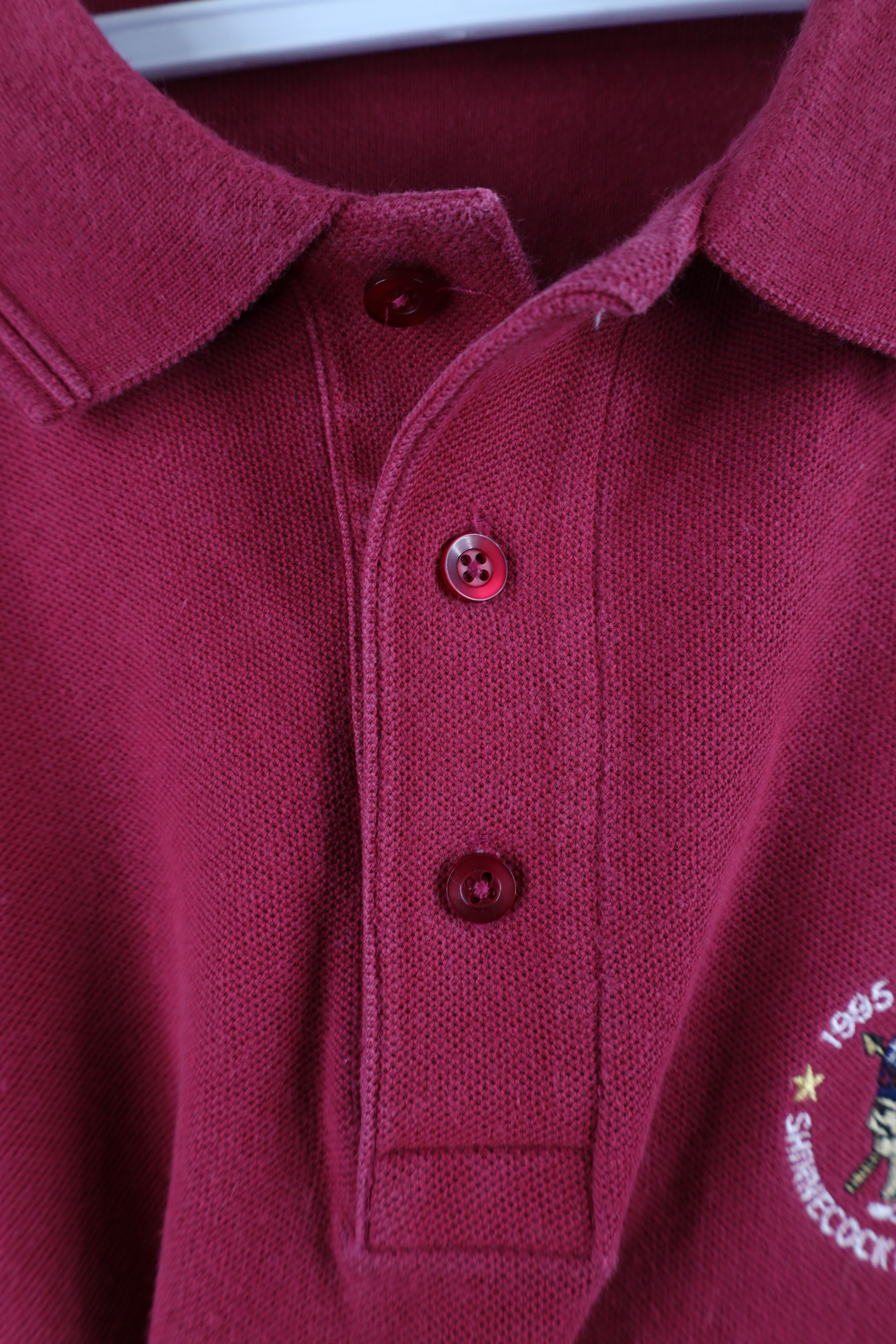 Vintage Vintage 90s Open Shinnecock Hills Long Sleeve Polo Shirt Red Size US L / EU 52-54 / 3 - 5 Thumbnail
