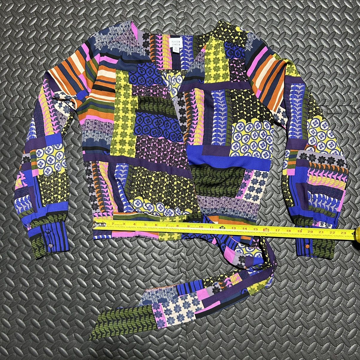 Other Peyton Jensen Patchwork Wrap Top Tie Bow Waist Women's XS Size XS / US 0-2 / IT 36-38 - 7 Thumbnail