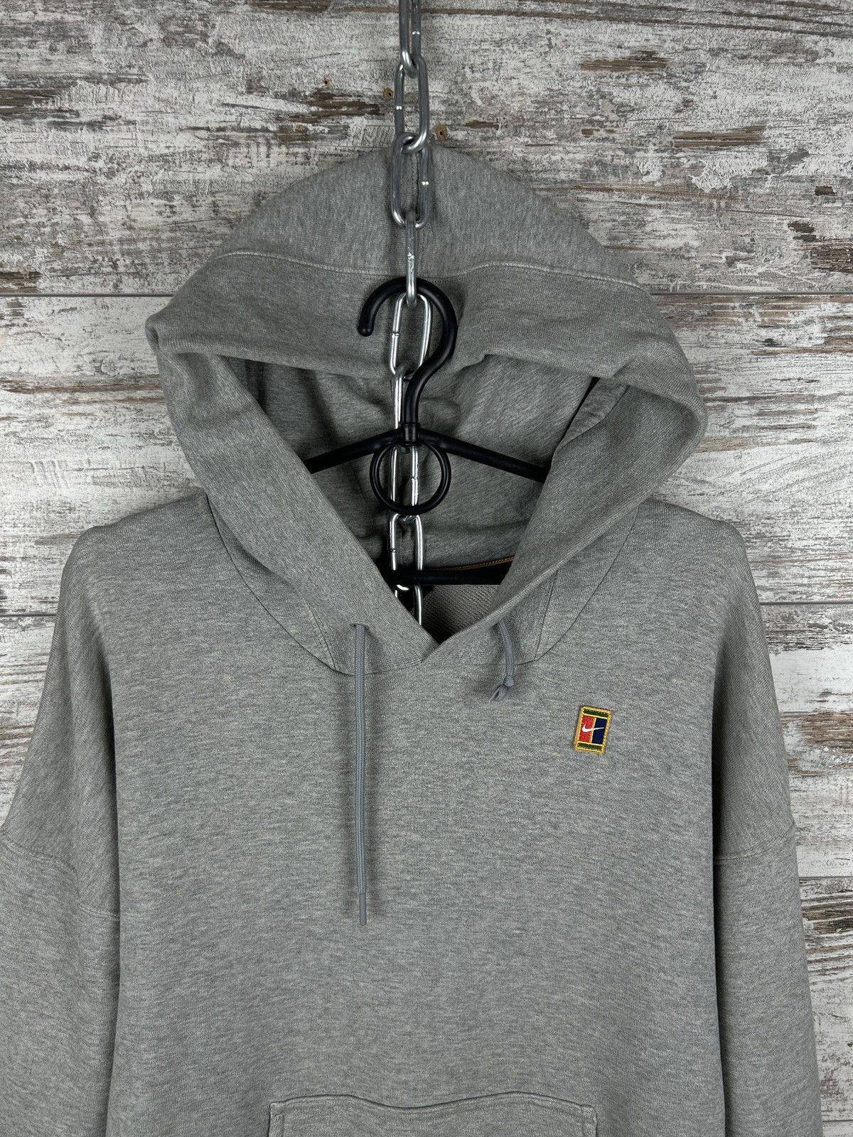 Nike Mens Vintage Nike Court Hoodie gray loose fit y2k streetwear Size US S / EU 44-46 / 1 - 4 Thumbnail