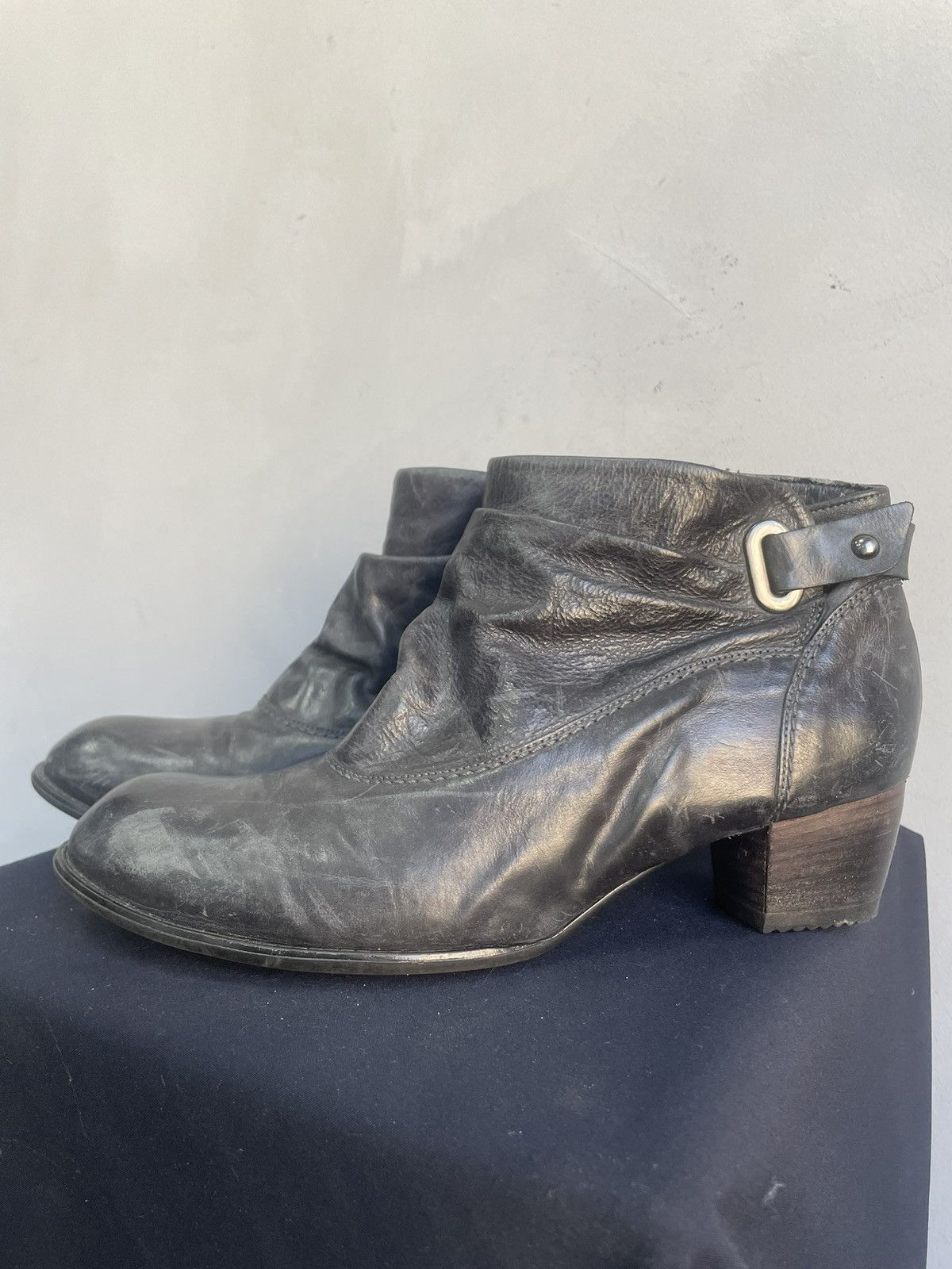 A.S.98 Gothic heel platform boots leather guidi style avant garde Size US 8.5 / EU 41-42 - 7 Thumbnail