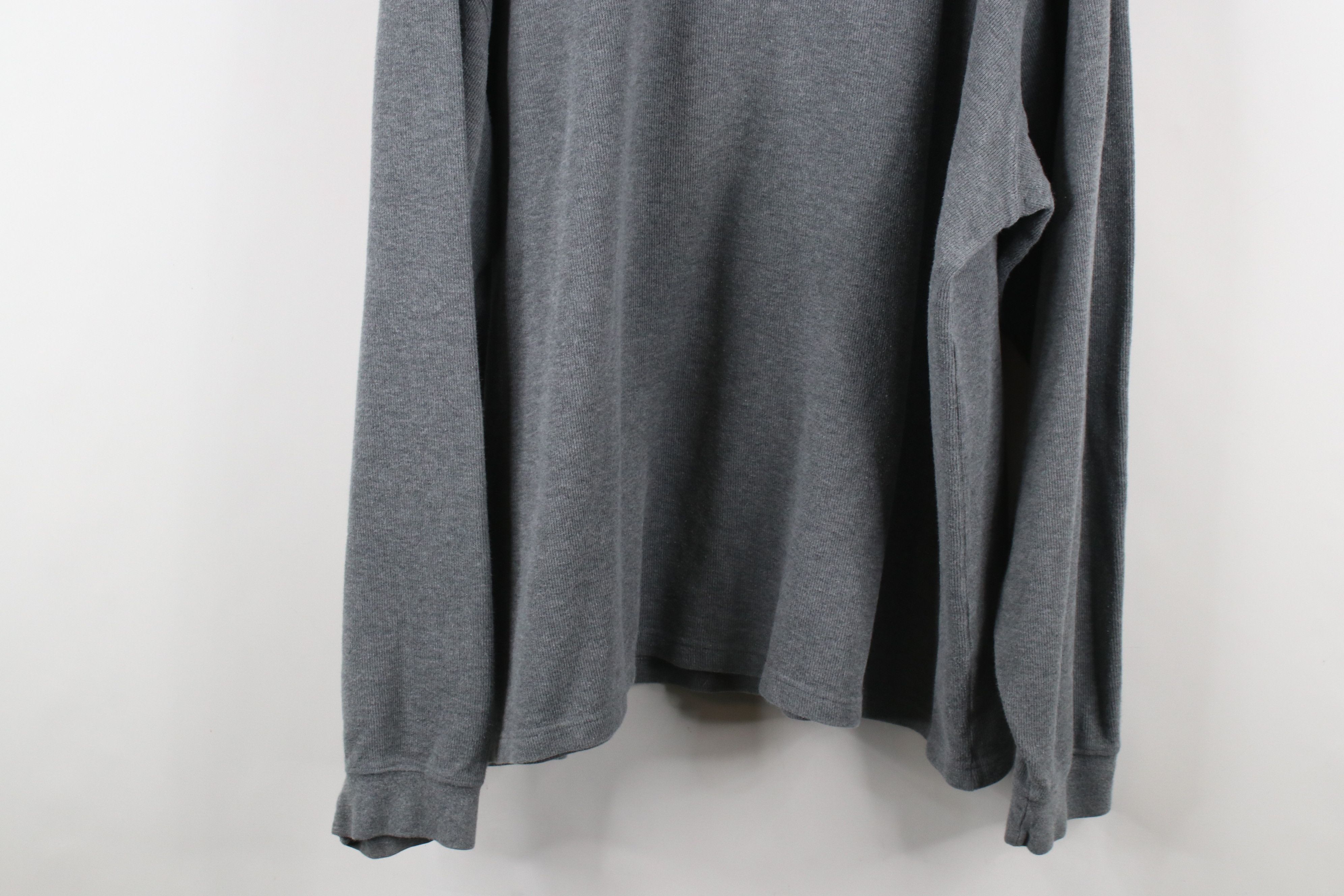 Eddie Bauer × Vintage Vintage 90s Eddie Bauer Ribbed Knit Long Sleeve T-Shirt Gray Size US XXL / EU 58 / 5 - 11 Thumbnail