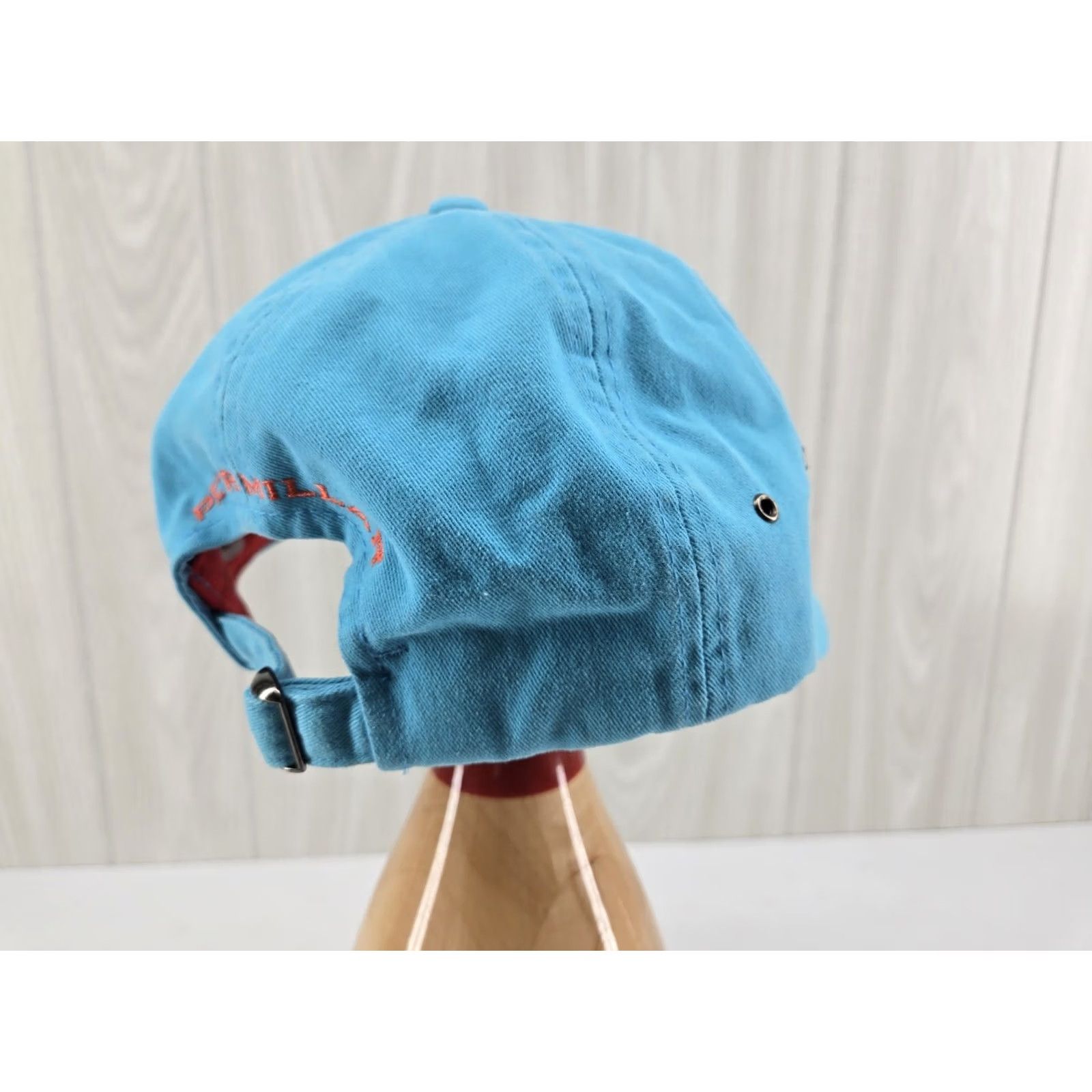Peter Millar VINTAGE Peter Millar Hat One Sz Adjustable Strapback Turquoise Orange Golf Baseball Unisex Adults Cotton Twill Adjustable Sports Hat Mens Women Size ONE SIZE - 7 Thumbnail