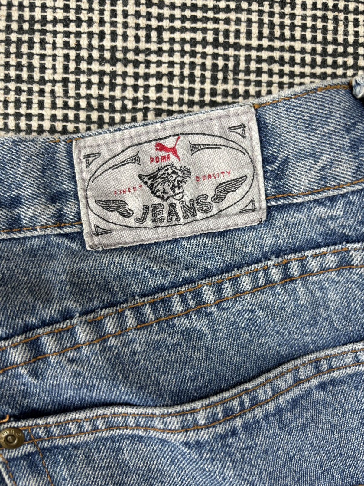 Puma 90s puma balloon fit vintage ligh blue washed jeans Size US 36 / EU 52 - 4 Thumbnail