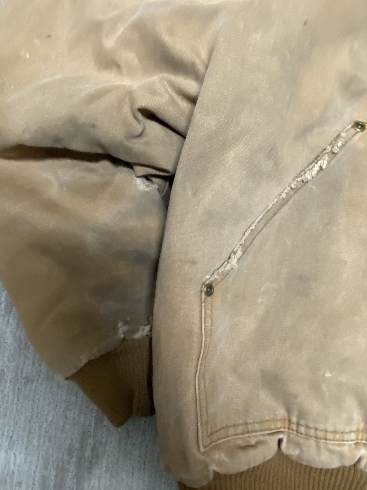 Carhartt Vintage distressed big smith beige workwear hooded jacket Size US L / EU 52-54 / 3 - 4 Thumbnail