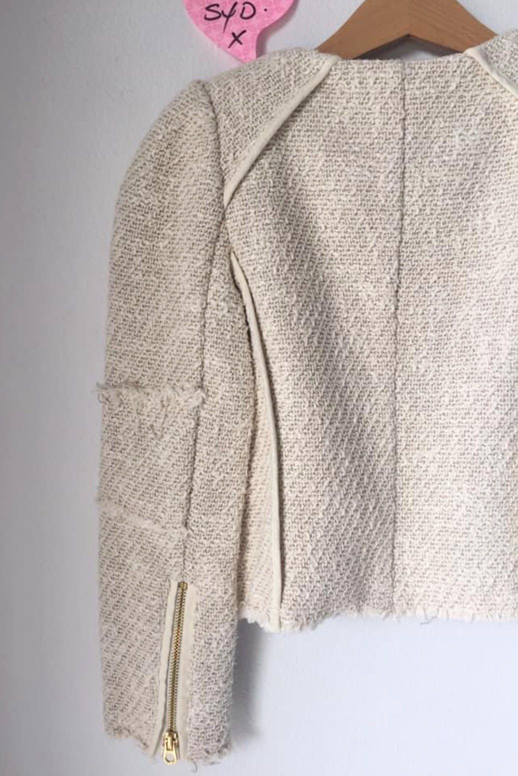 Juicy Couture JUICY COUTURE girls designer cream oatmeal Tweed Boucle coat Size XXS / US 00 / IT 34 - 8 Thumbnail