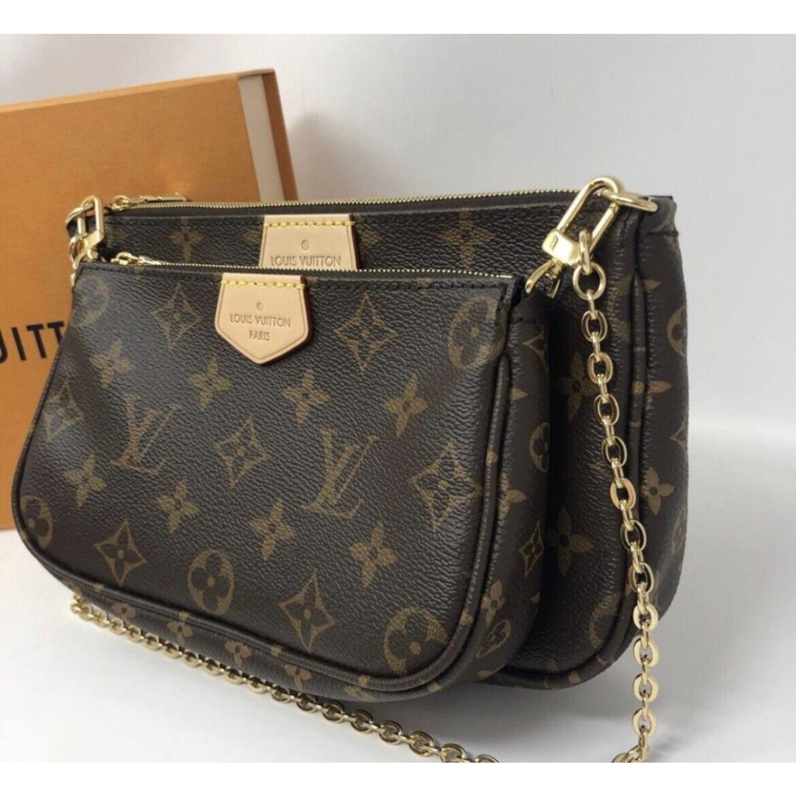 Louis Vuitton LOUIS VUITTON Rose Pink Monogram Canvas Multi Pochette Acc Size ONE SIZE - 4 Thumbnail